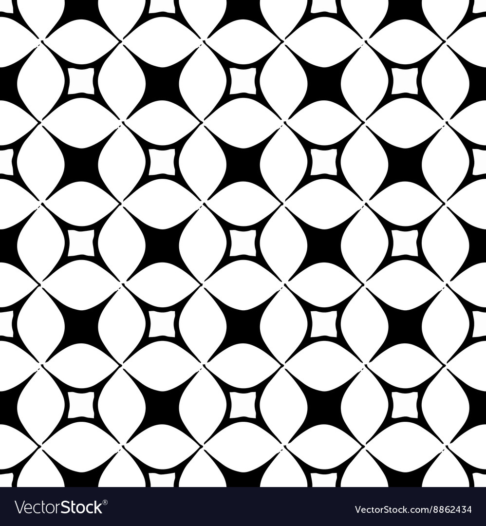 The pattern of black and white stylized squares Vector Image