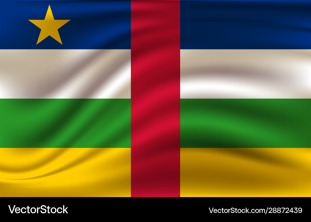 3d Waving Flag Central African Republic Royalty Free Vector