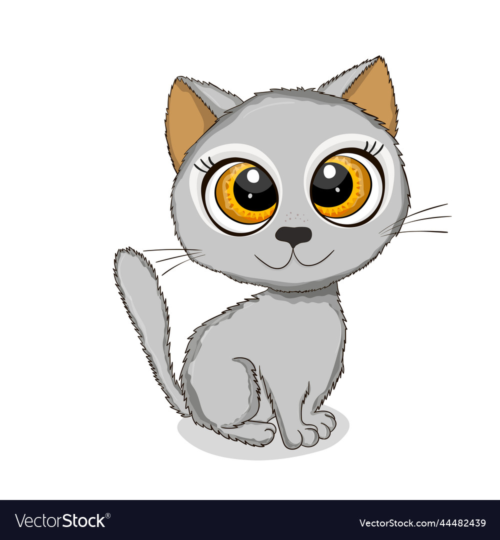 Cute Cats Isolated Funny Characters Flat Vector Image Cute Cats Isolated Funny Characters Flat Vector Image