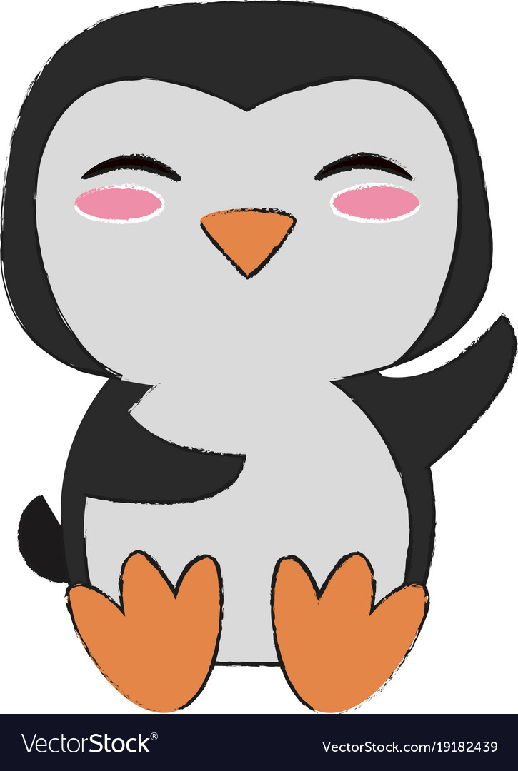 Cute penguin cartoon Royalty Free Vector Image