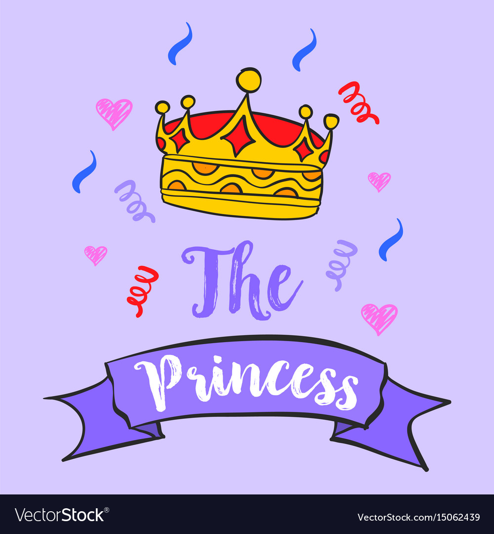 Design crown hand draw doodles Royalty Free Vector Image