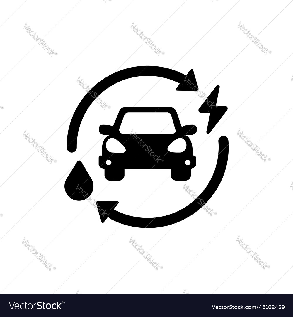 Hev Hybrid Electric Vehicle Icon Royalty Free Vector Image 8875