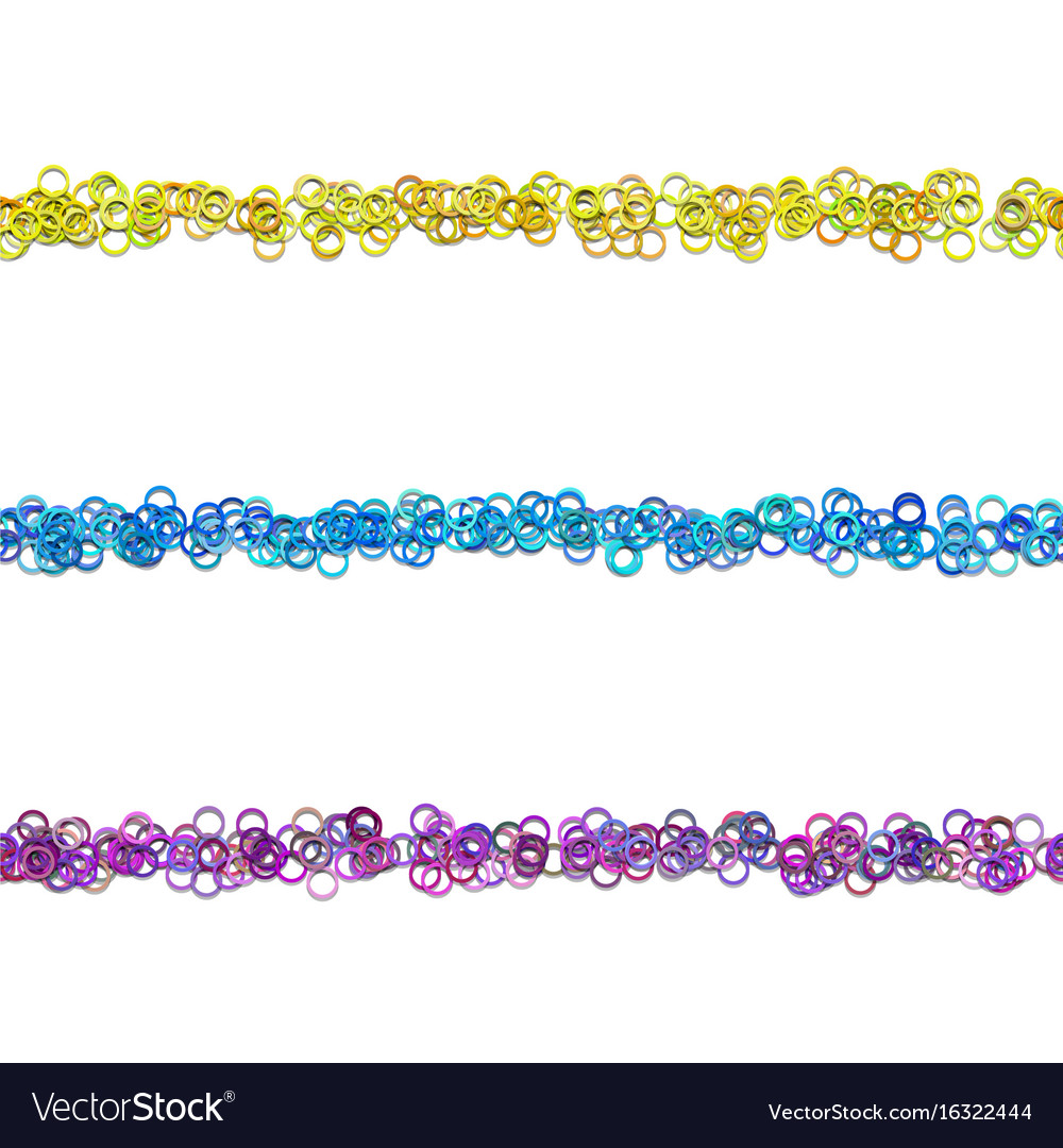 Circle pattern text divider line design set from Vector Image
