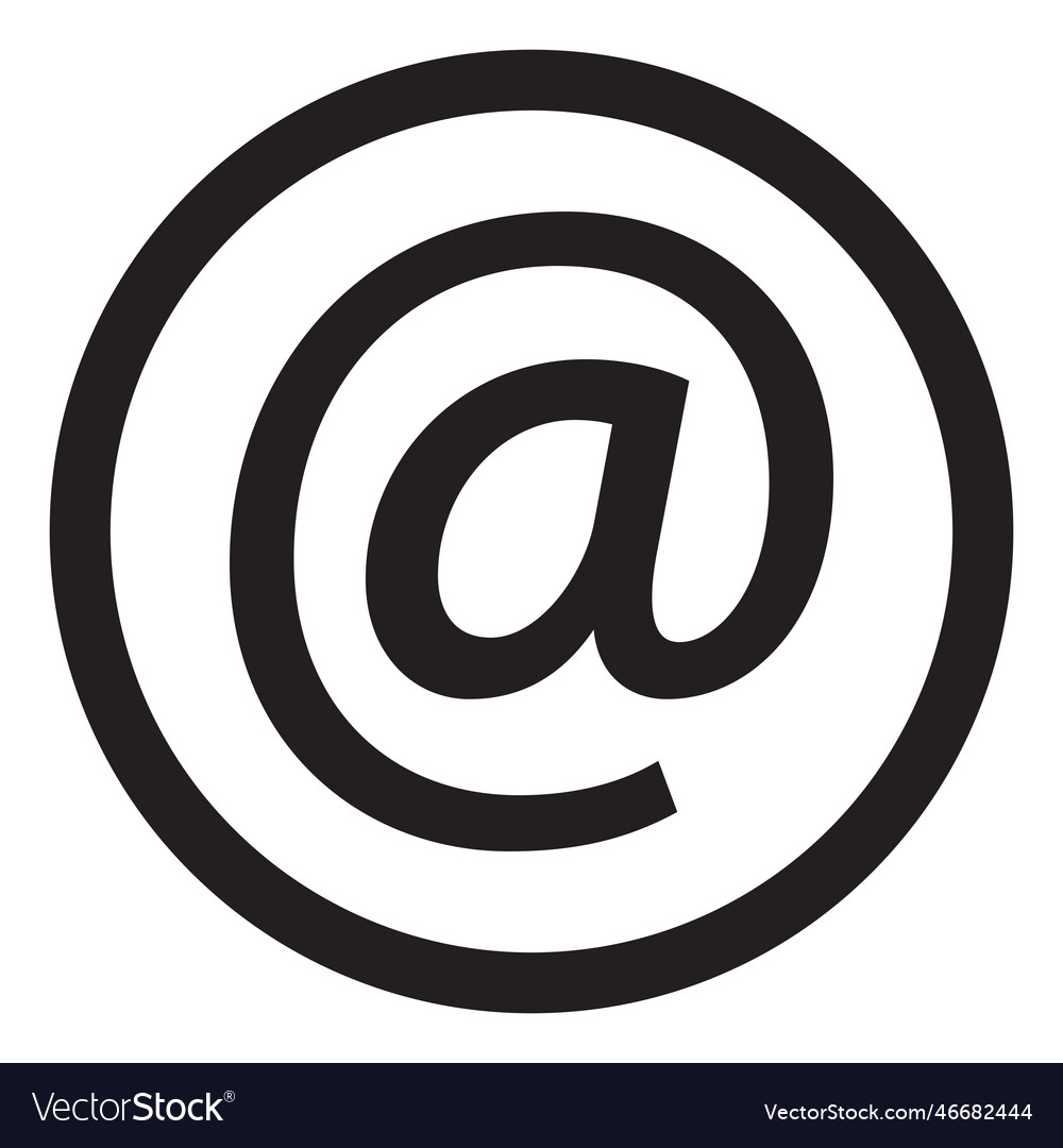 E mail symbol at icon in a circle Royalty Free Vector Image