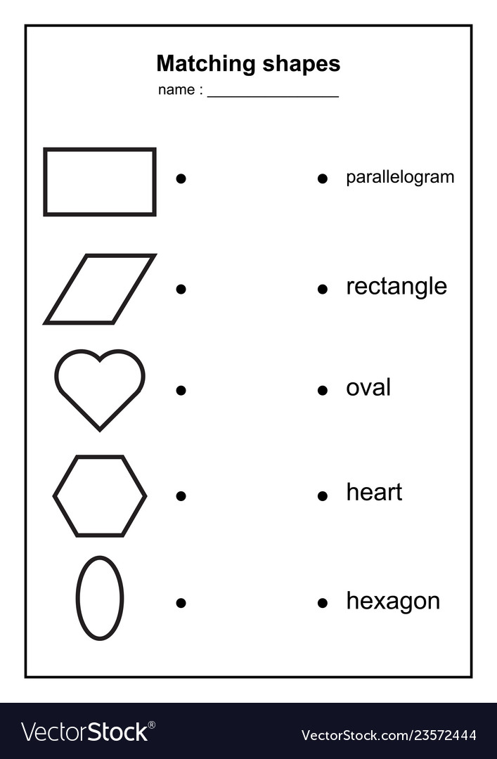 Geometry shape matching game educational Vector Image