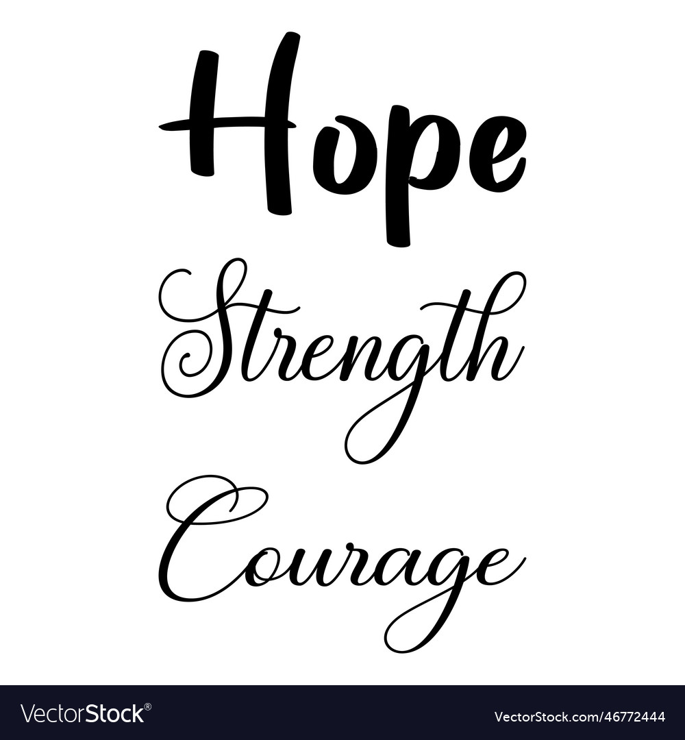 Hope strength courage letter quote