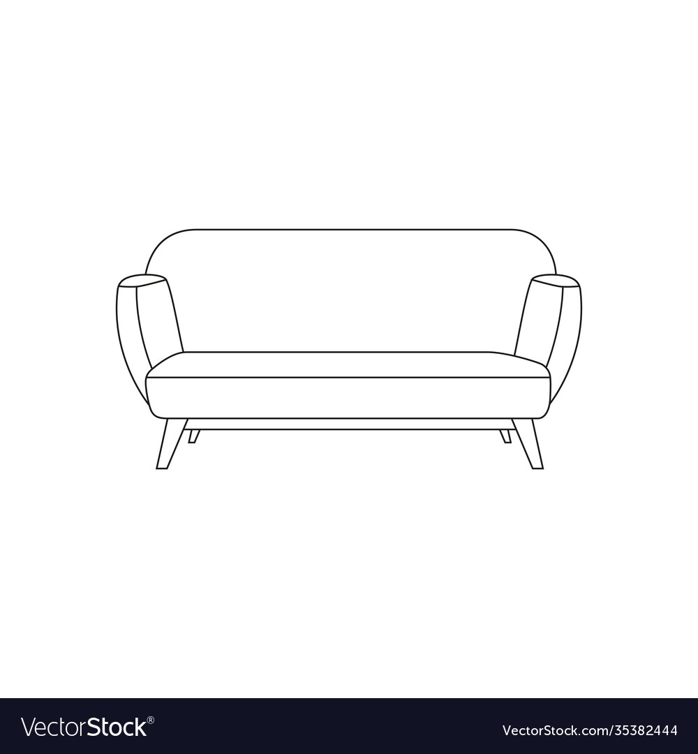 Isolated Sofa Draw Royalty Free Vector Image - Vectorstock