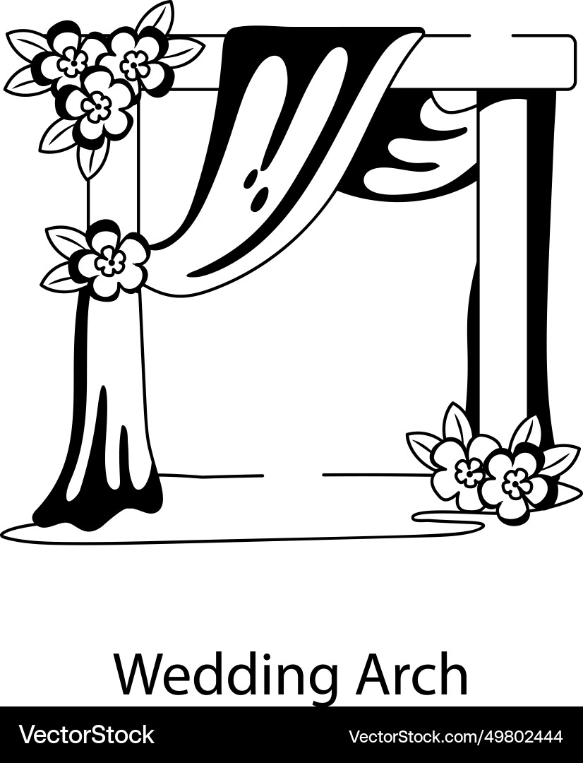 Wedding arch Royalty Free Vector Image - VectorStock