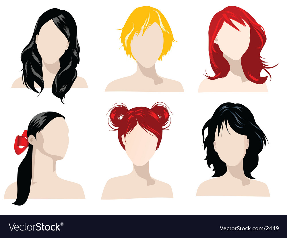 Hair Styles Royalty Free Vector Image Vectorstock