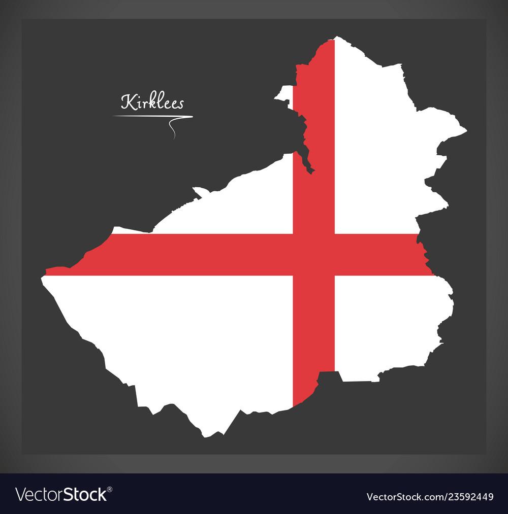 Kirklees metropolitan borough map with english Vector Image