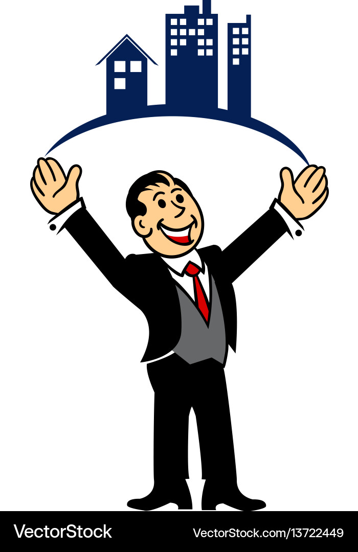 Property businessman Royalty Free Vector Image