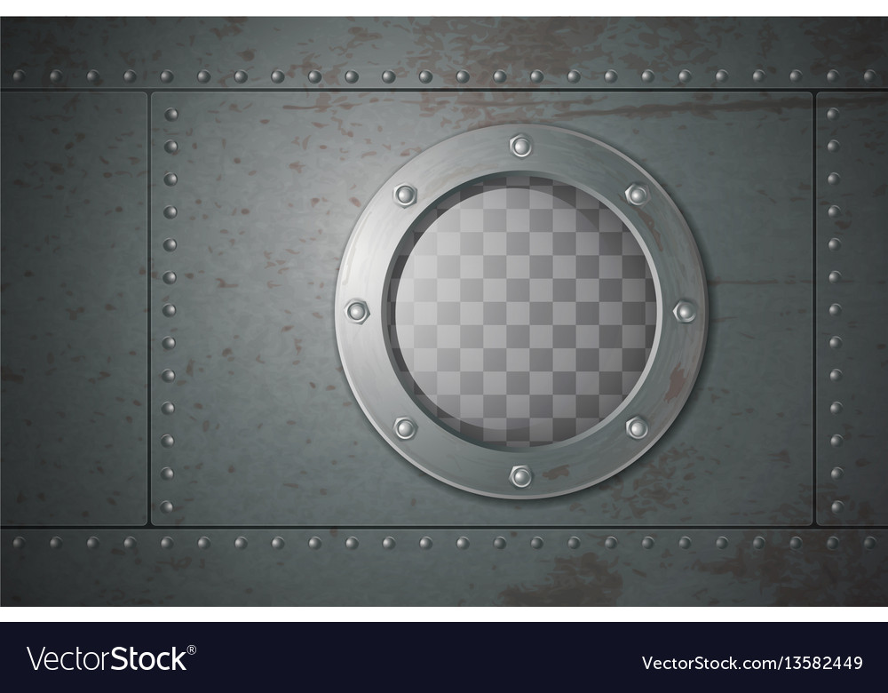 Submarine side porthole Royalty Free Vector Image