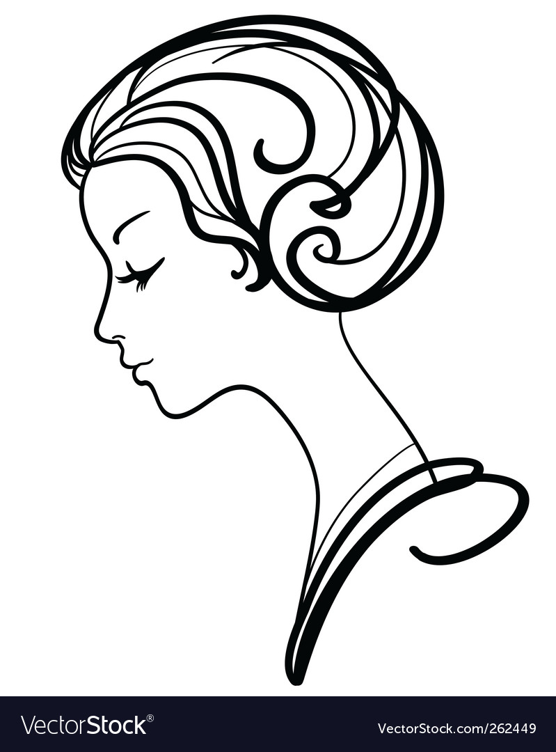 Woman face Royalty Free Vector Image - VectorStock