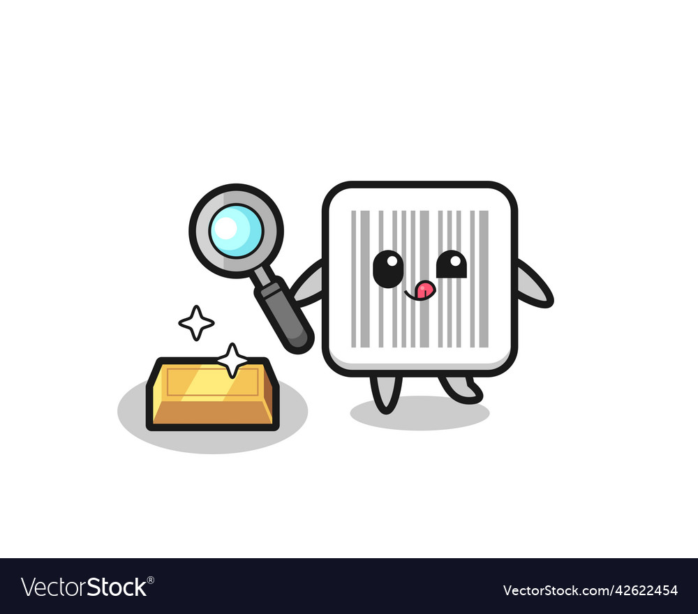 Barcode character is checking the authenticity Vector Image