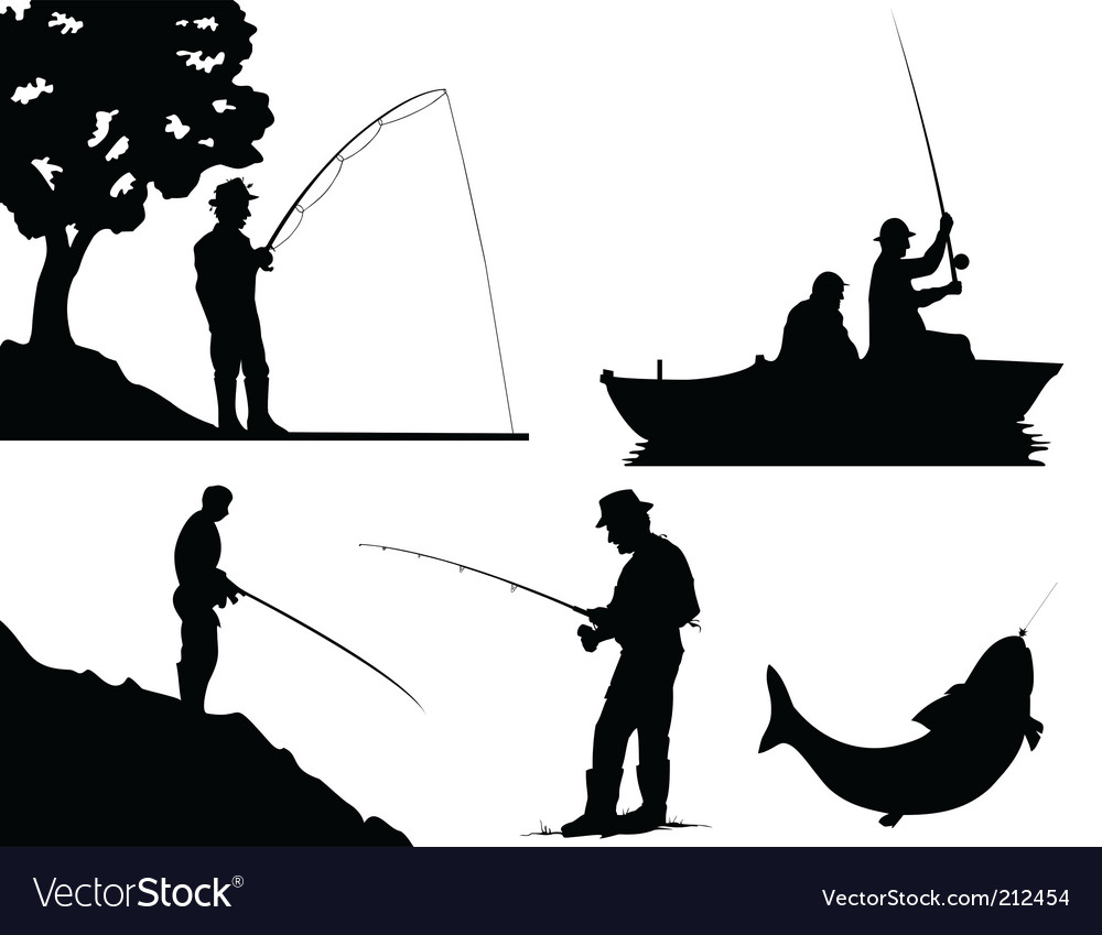 Download Fishing Royalty Free Vector Image - VectorStock