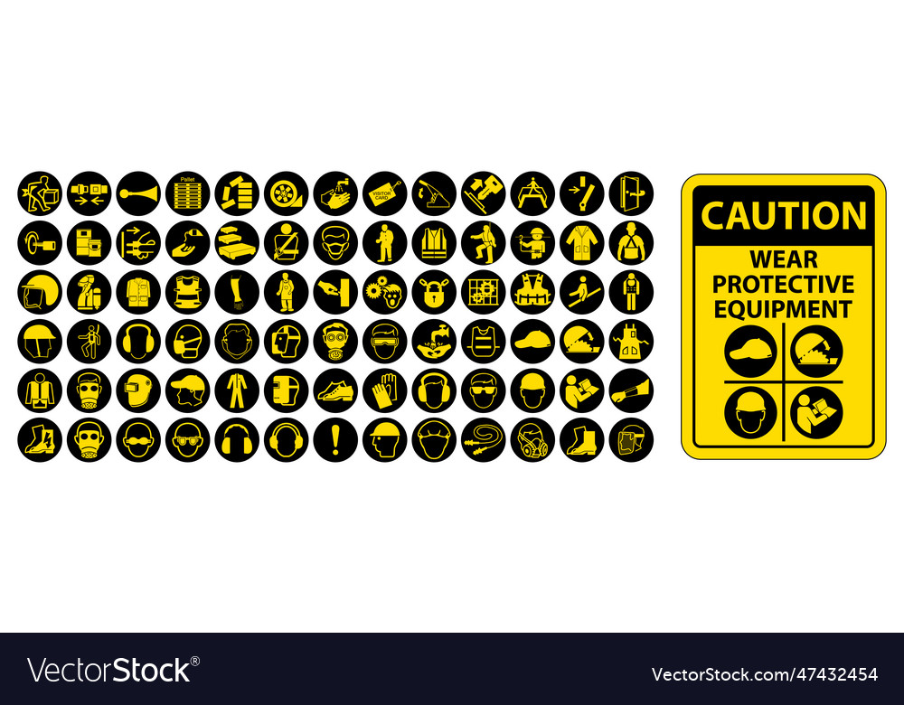 Personal Protective Equipment Ppe Isolate Vector Image 6493