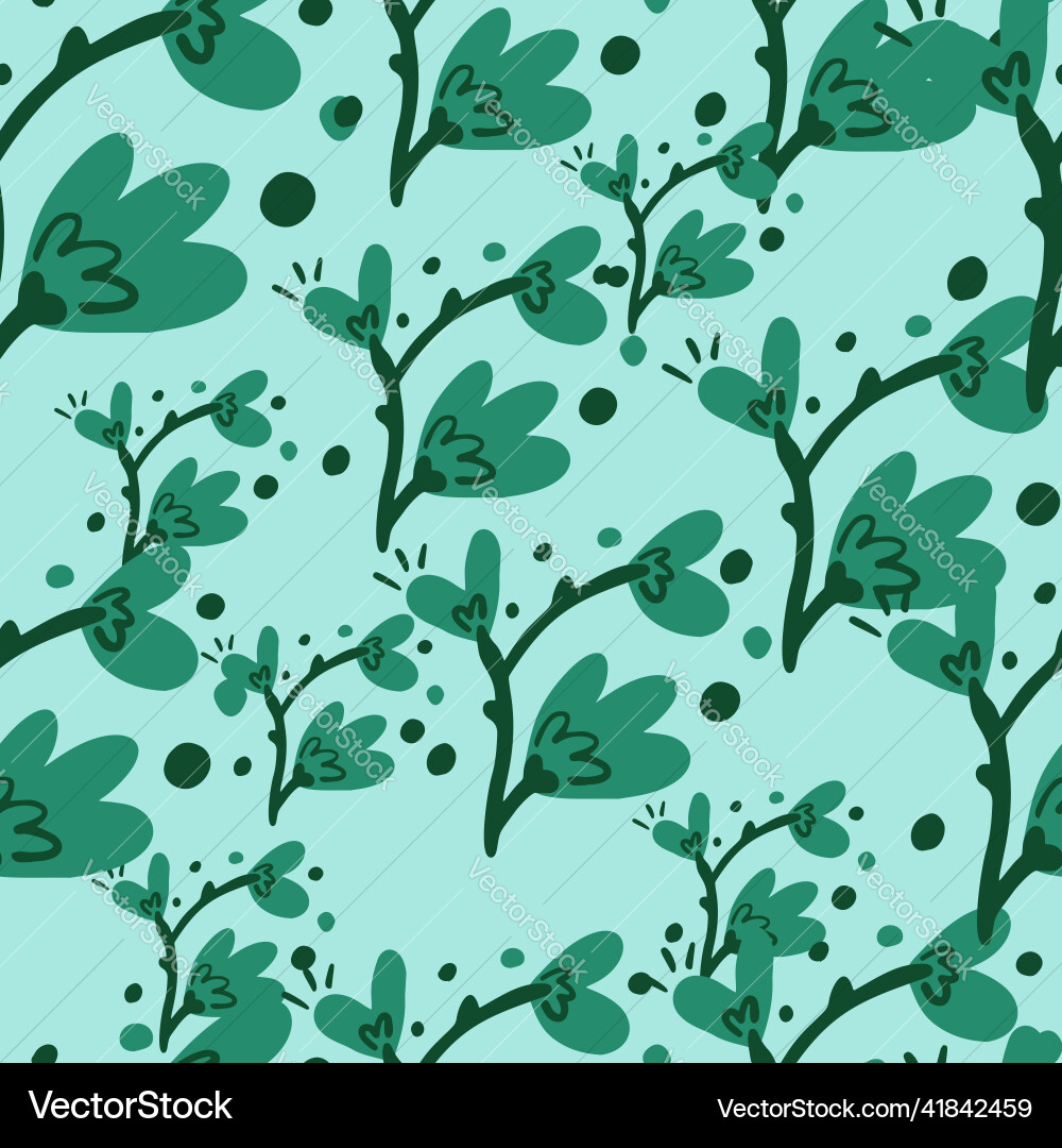 Abstract flowers seamless pattern Royalty Free Vector Image
