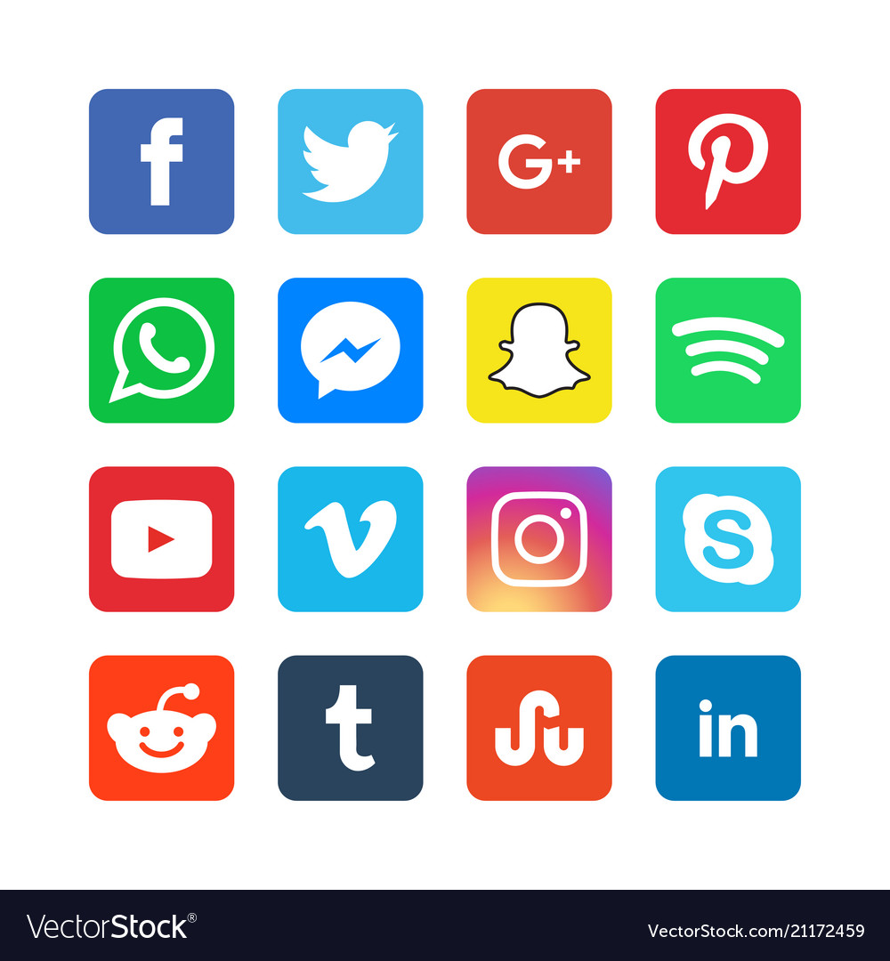 social media vector icons