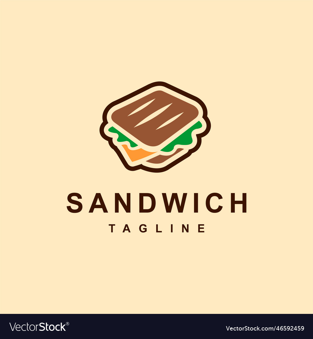 Sandwich logo icon logo Royalty Free Vector Image