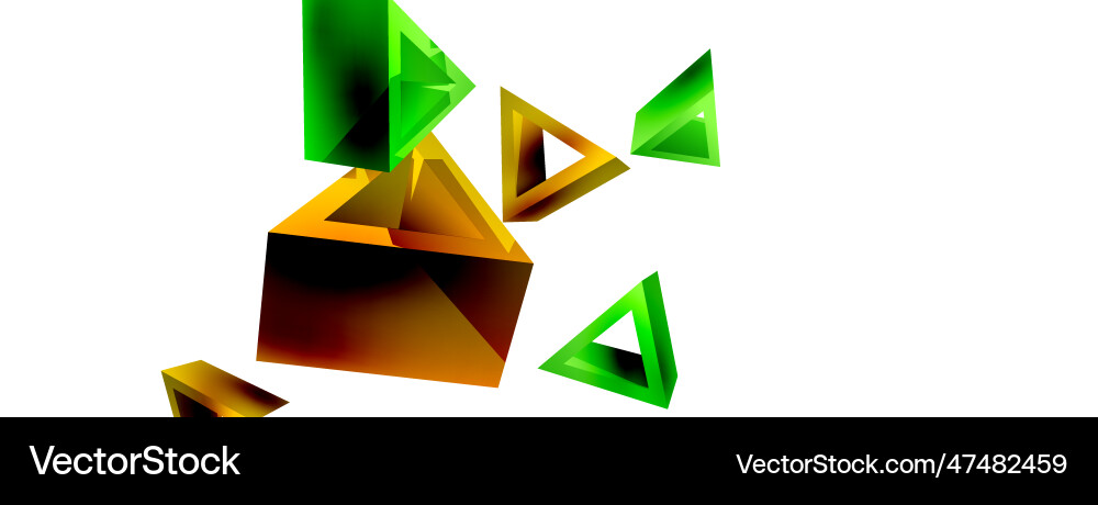 Triangle abstract background 3d basic Royalty Free Vector
