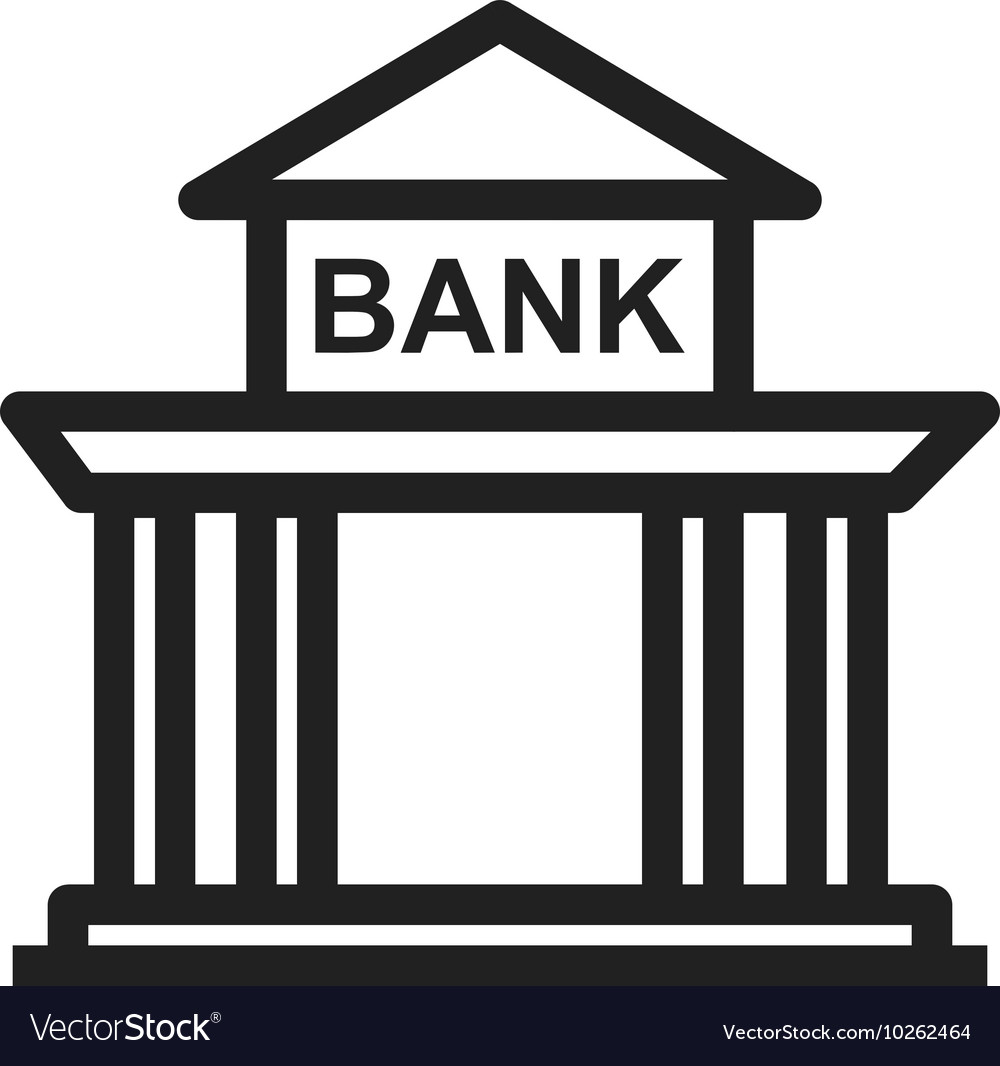 Bank building Royalty Free Vector Image - VectorStock