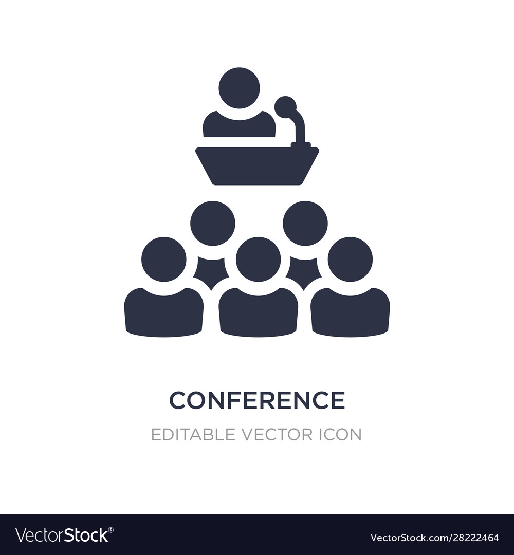 Conference icon on white background simple Vector Image