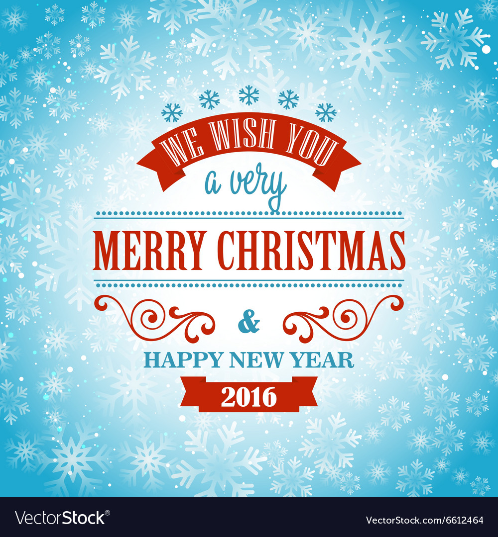 Typographic Retro Christmas Design Royalty Free Vector Image