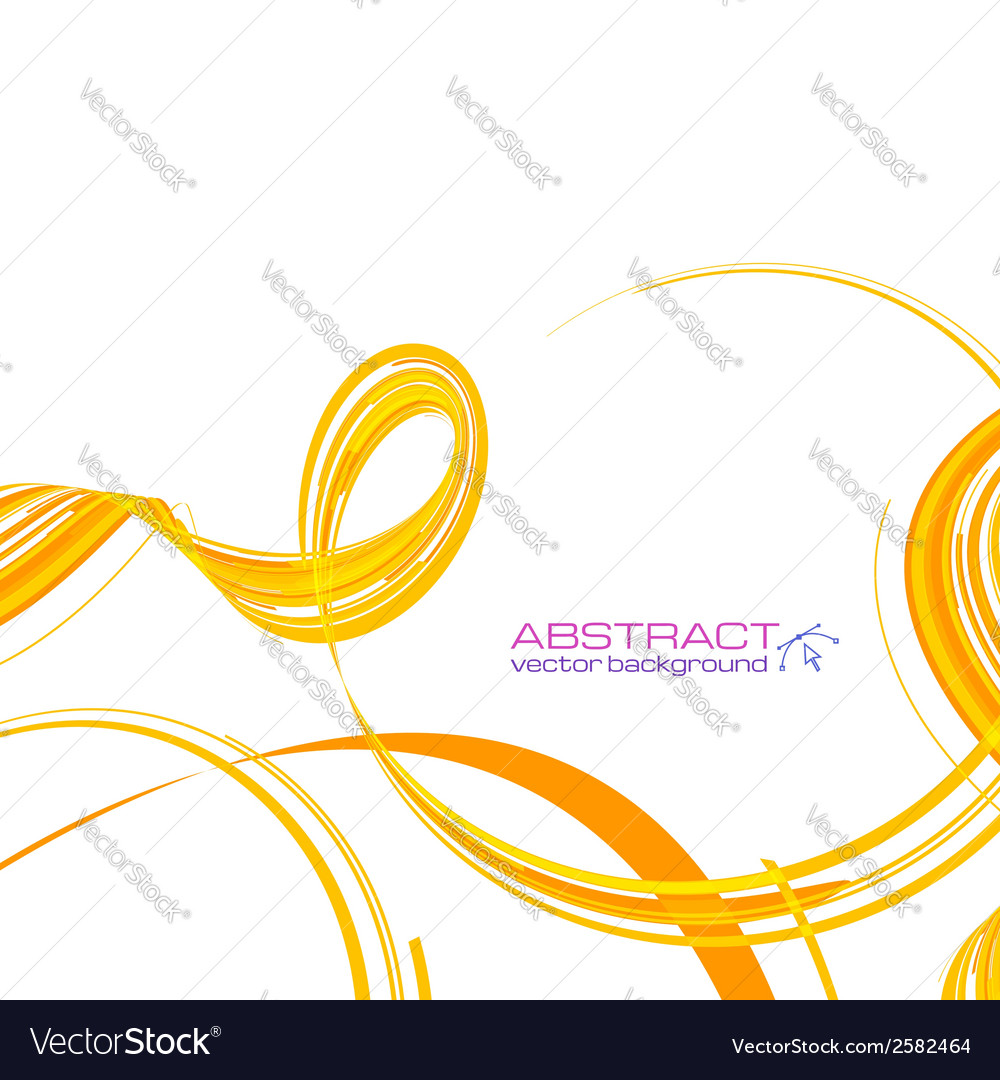 Yellow abstract ribbons background Royalty Free Vector Image