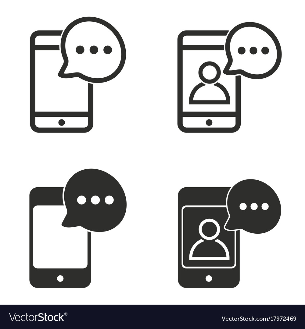 Sms icon set Royalty Free Vector Image - VectorStock