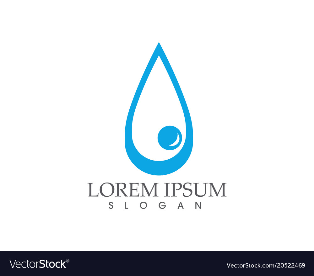 Water drop nature logo and symbols template icons Vector Image