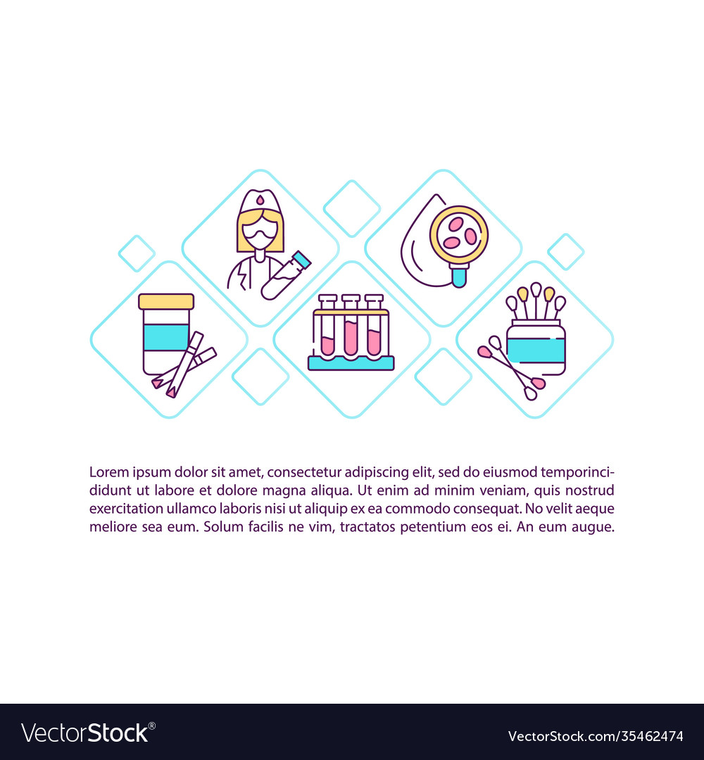 Lab testing concept icon with text Royalty Free Vector Image
