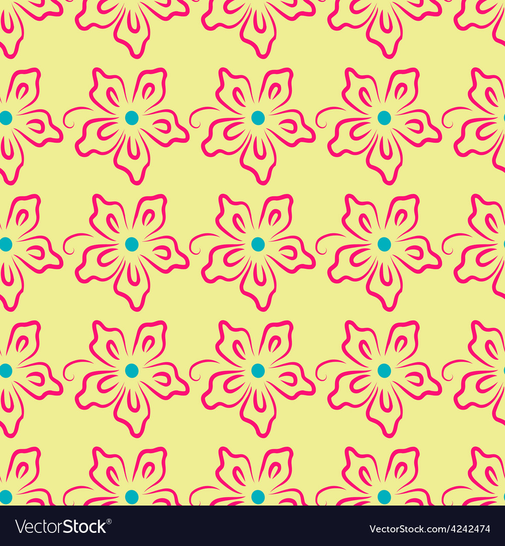 Seamless with vintage floral pattern Royalty Free Vector