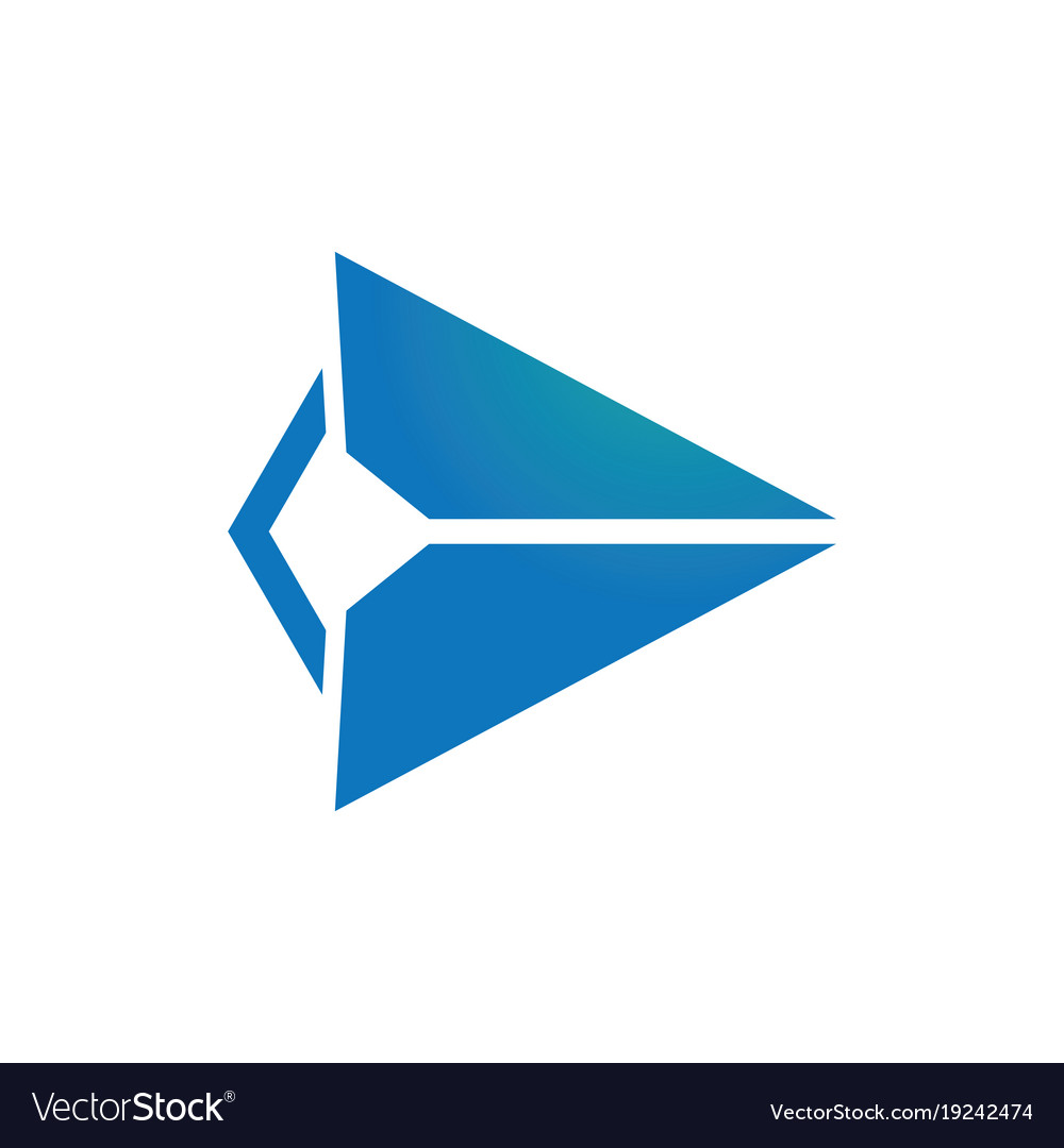 Triangle Arrow Right Logo Royalty Free Vector Image