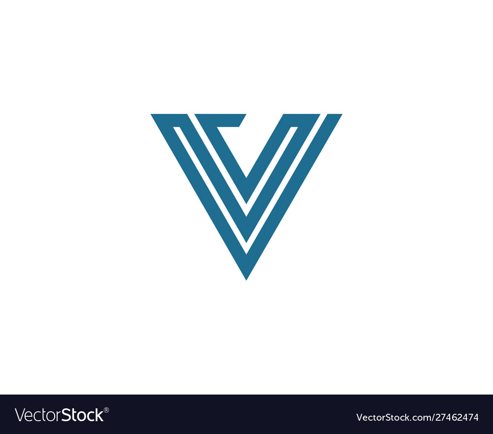 V letter logo template Royalty Free Vector Image