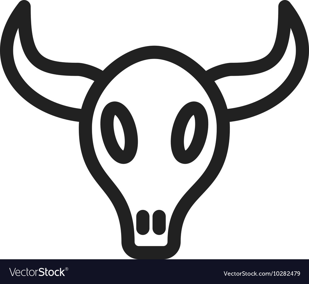 Bull horns Royalty Free Vector Image - VectorStock