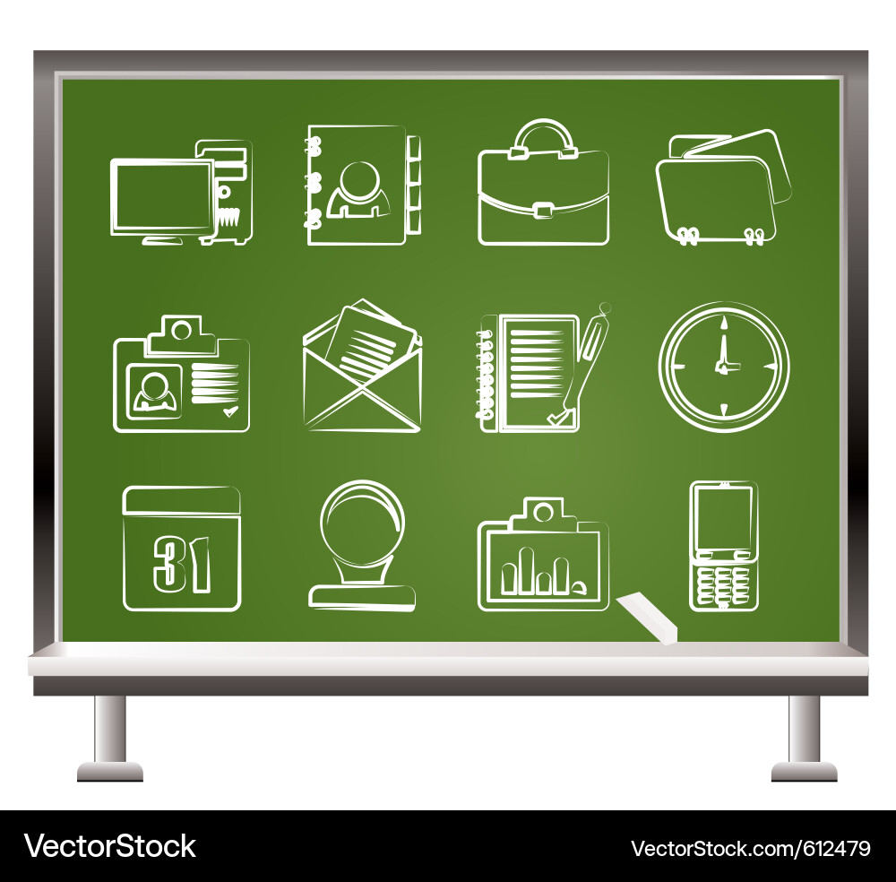Chalk web applications Royalty Free Vector Image