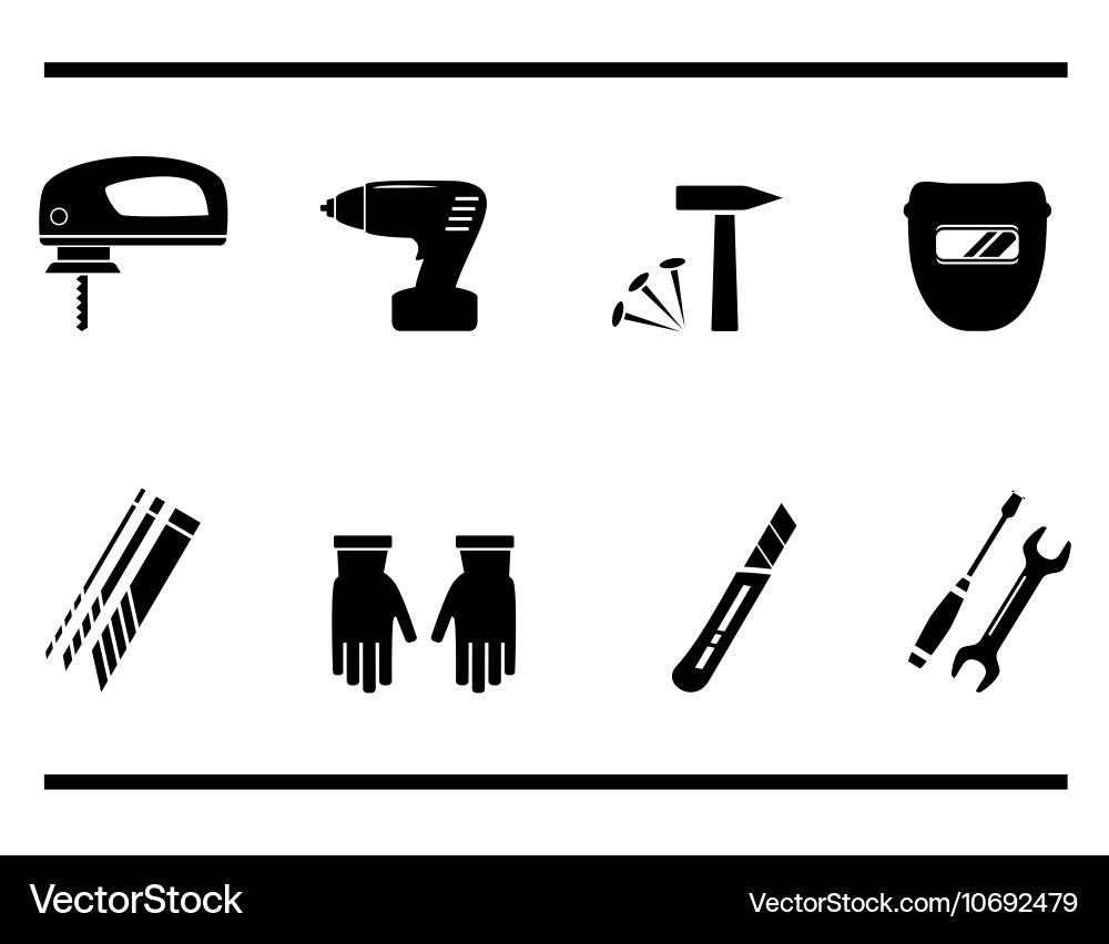 Construction repair tools set Royalty Free Vector Image