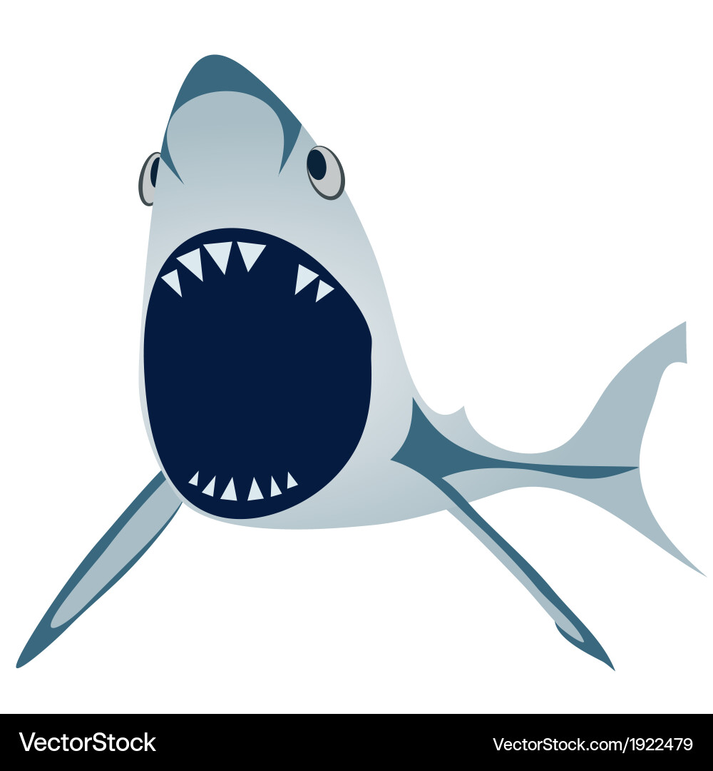Funny Shark Royalty Free Vector Image Vectorstock
