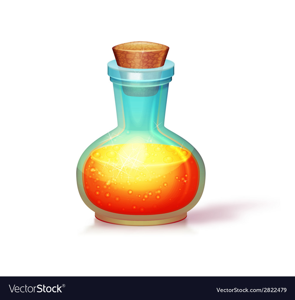 Glass flask Royalty Free Vector Image VectorStock