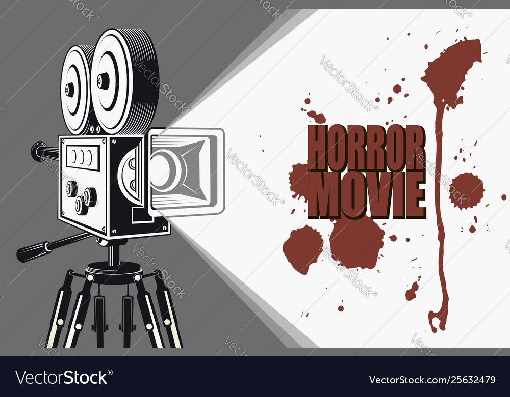 Horror movie poster Royalty Free Vector Image - VectorStock