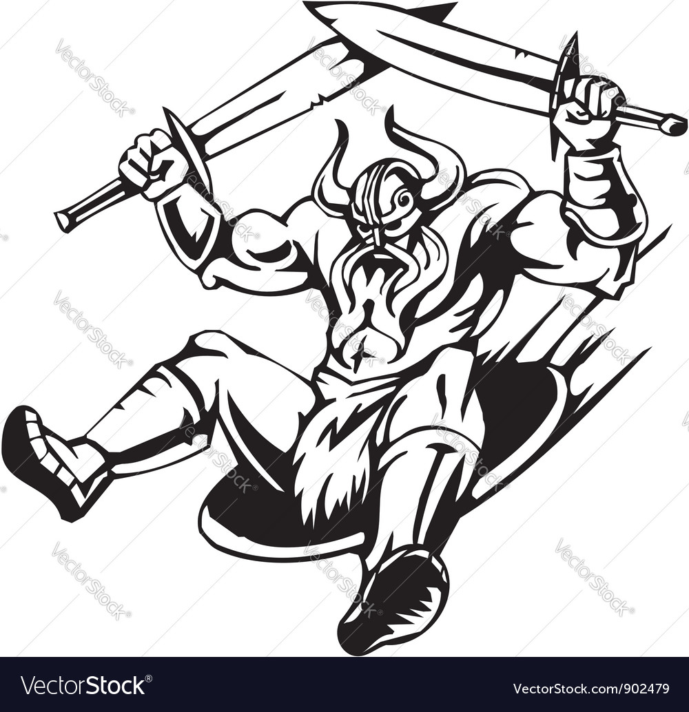 Nordic viking - vinyl-ready Royalty Free Vector Image