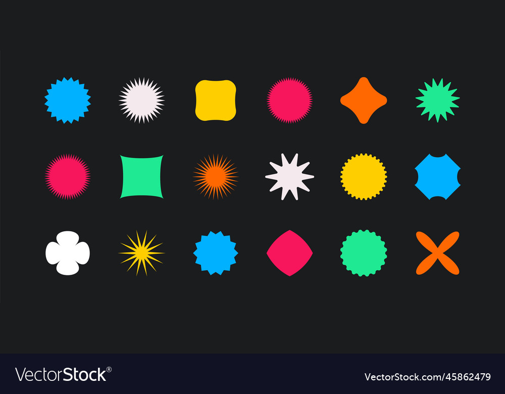 Simple geometric shapes brutalism bauhaus forms Vector Image