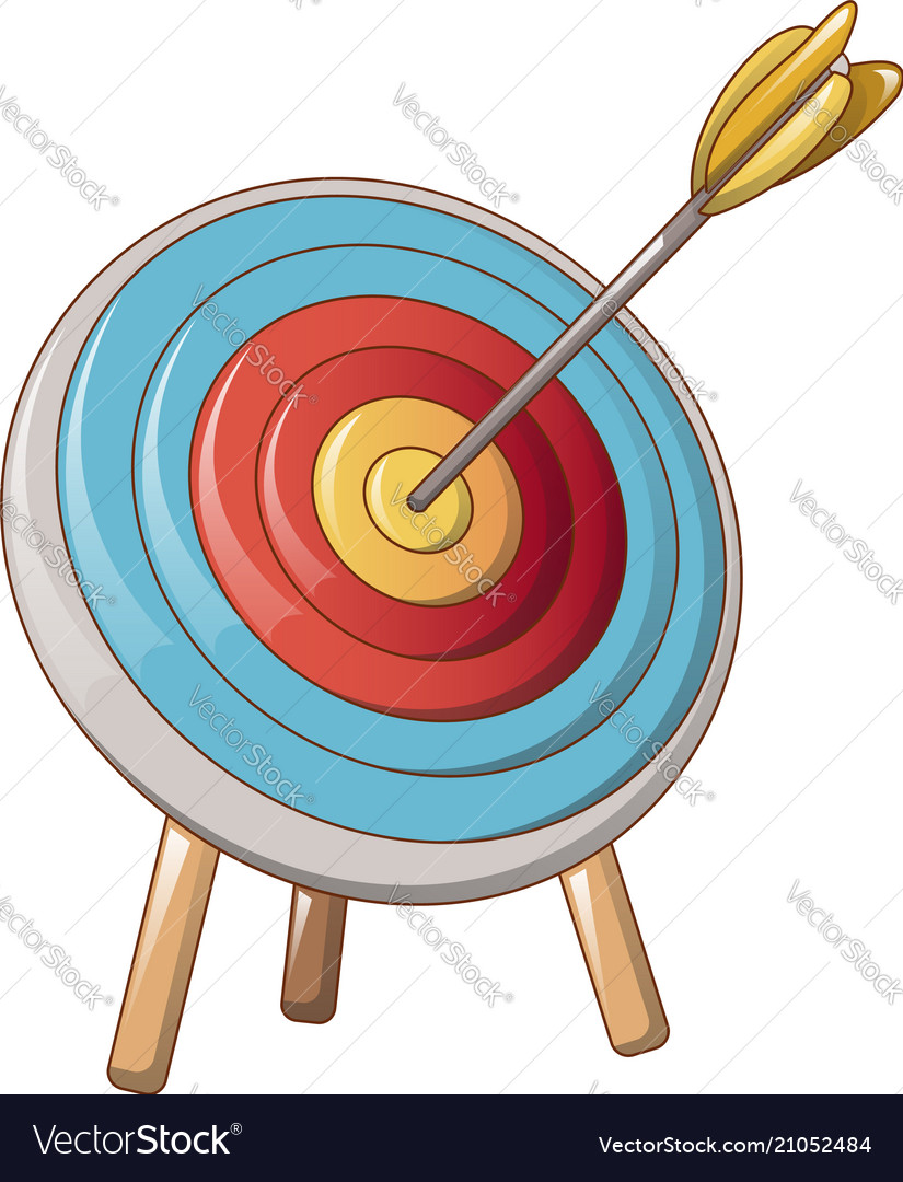 Archery target icon cartoon style Royalty Free Vector Image