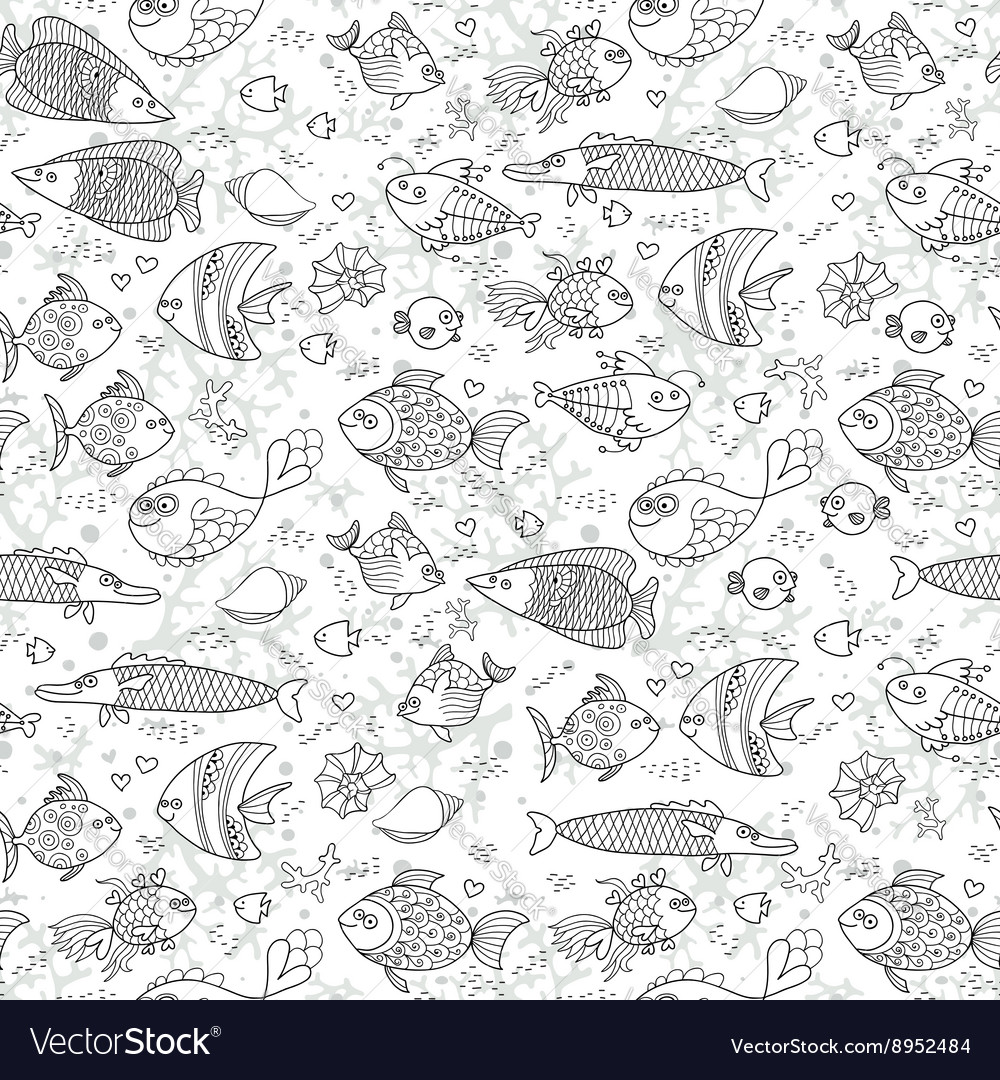 Background underwater world seamless pattern Vector Image