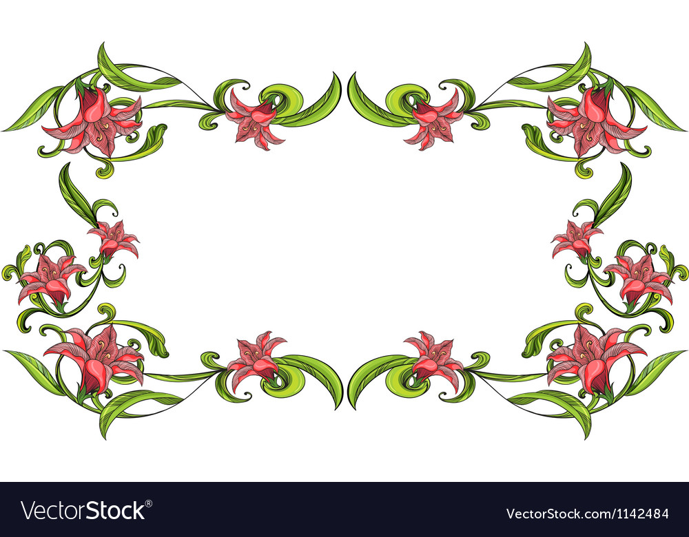 flowery border royalty free vector image vectorstock