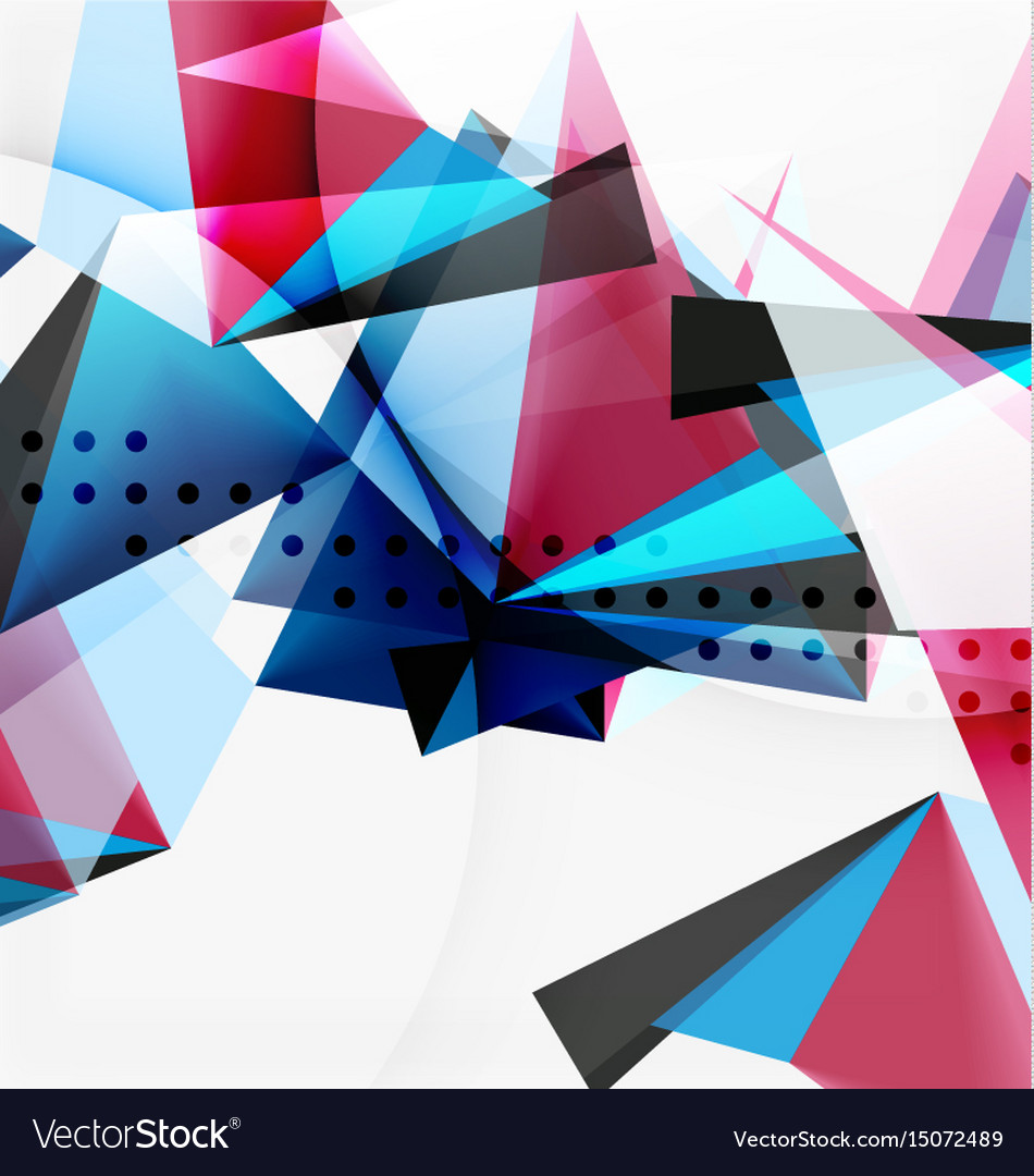 3d triangles geometric Royalty Free Vector Image