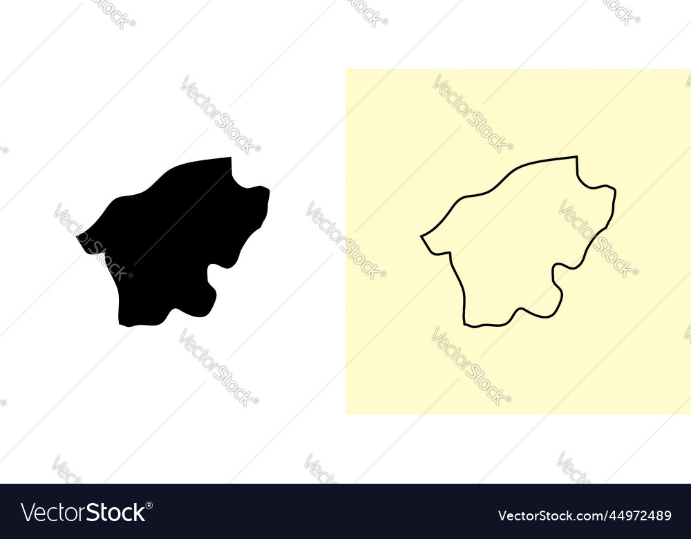 Bartin map turkey asia filled and outline map Vector Image