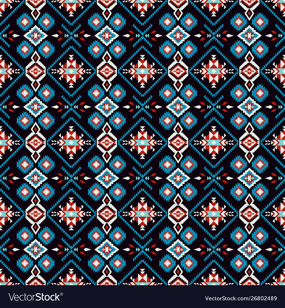 Ethnic Geometric Seamless Pattern Tribal Print Vector Image