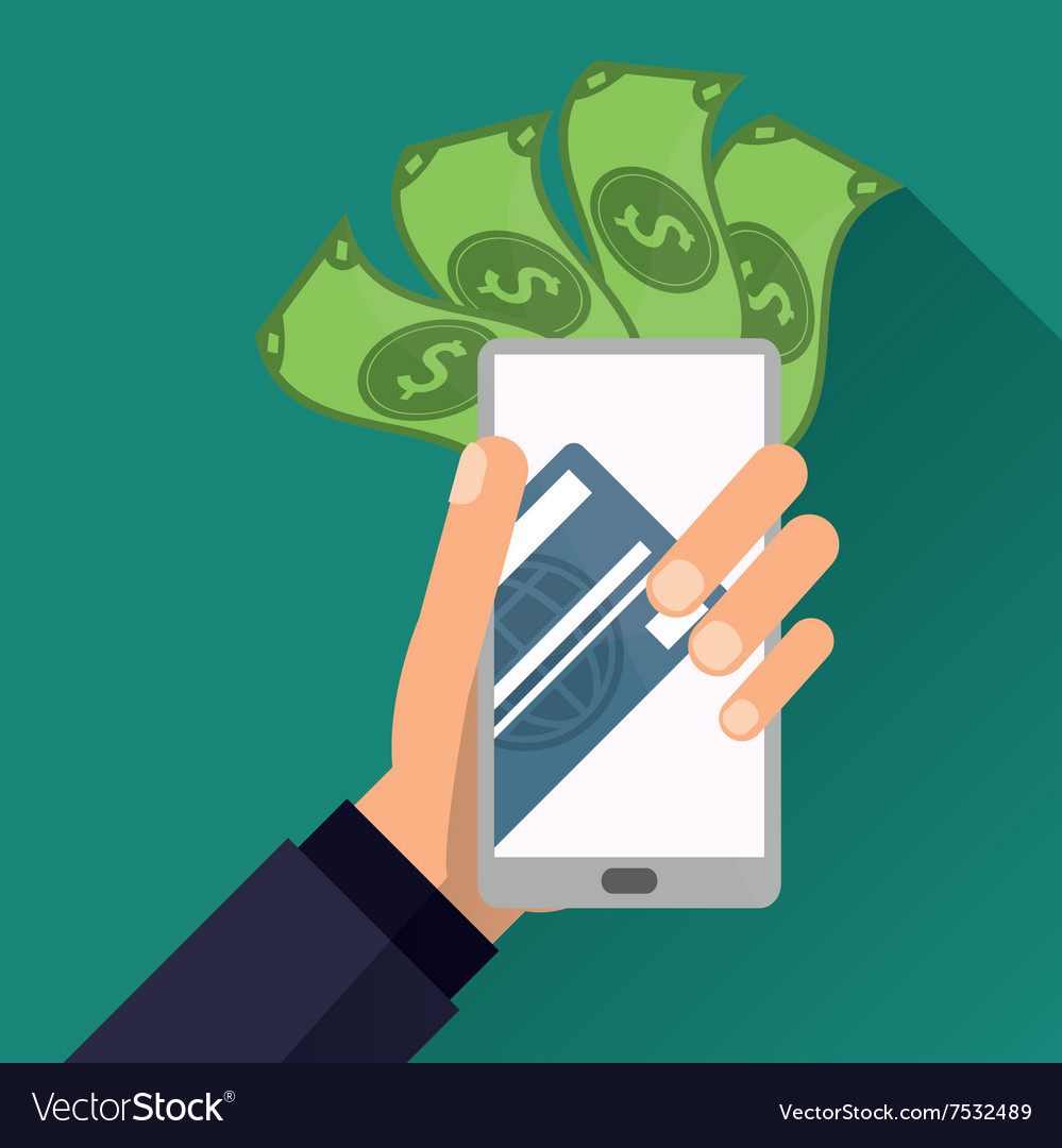 Mobile payment design Royalty Free Vector Image