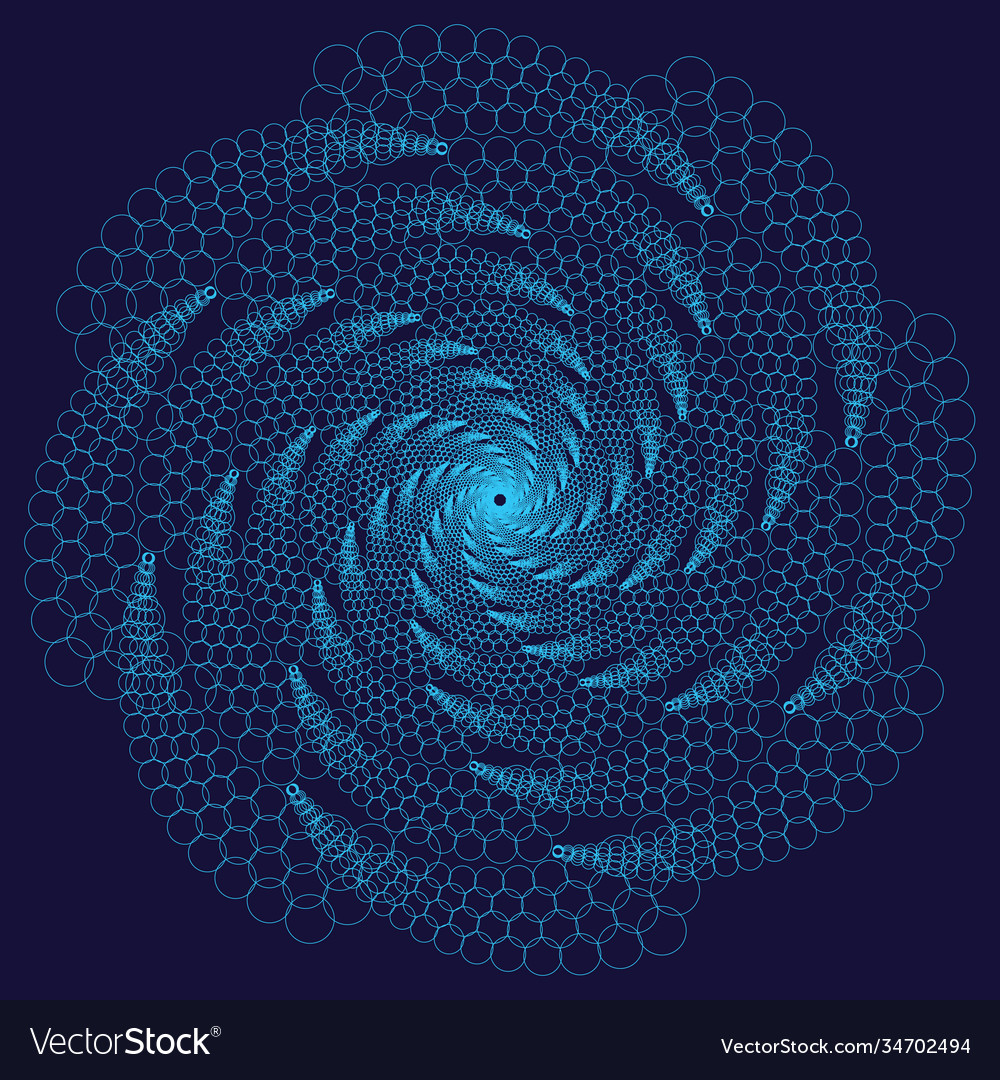 Dotted halftone spiral pattern or texture Vector Image